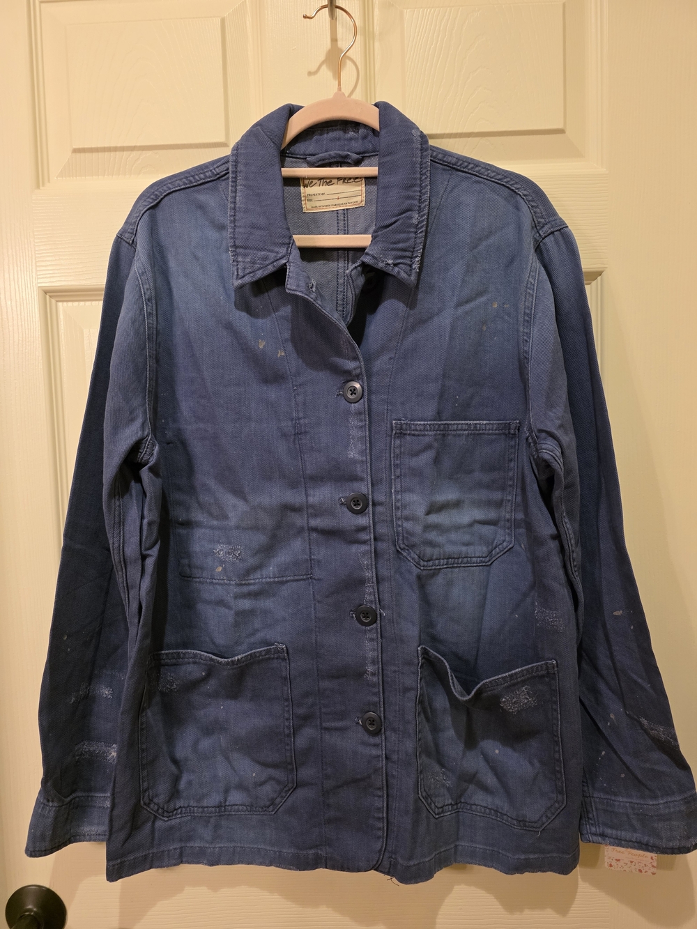 NWT Free People We The Free Canvas Chore Jacket Purple Indigo-Small